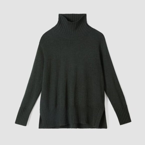Eileen Fisher 100% Merino Wool Turtleneck Pullover S/P - New with Tags - Picture 1 of 8